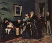 Makovsky, Vladimir In the Doctor-s Wating Room oil painting